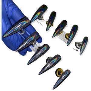 Holographic Chrome Press Ons